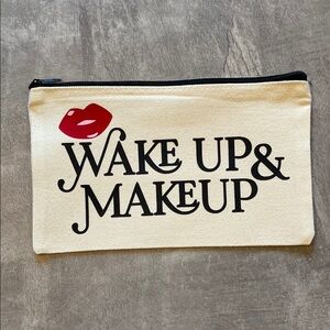 Wake Up & Makeup Cosmetic Pouch